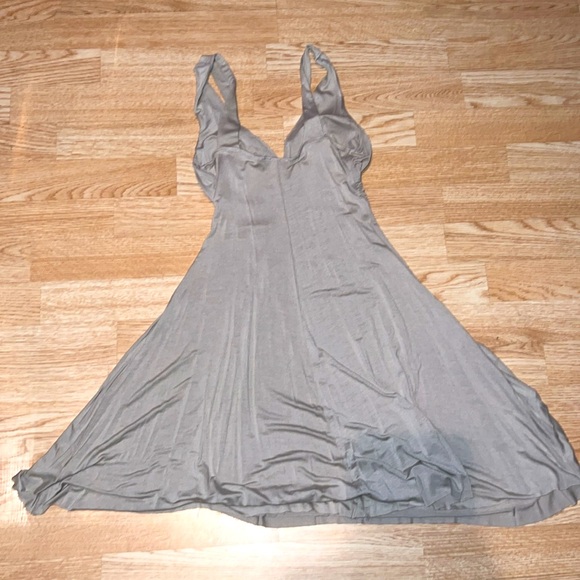 Shasa Spaghetti Strap Tan Dress With Build In Bra Size Small - Picture 3 of 3